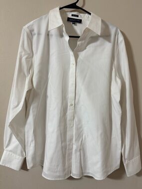 Jones New York Men's White Classic Dress Shirt